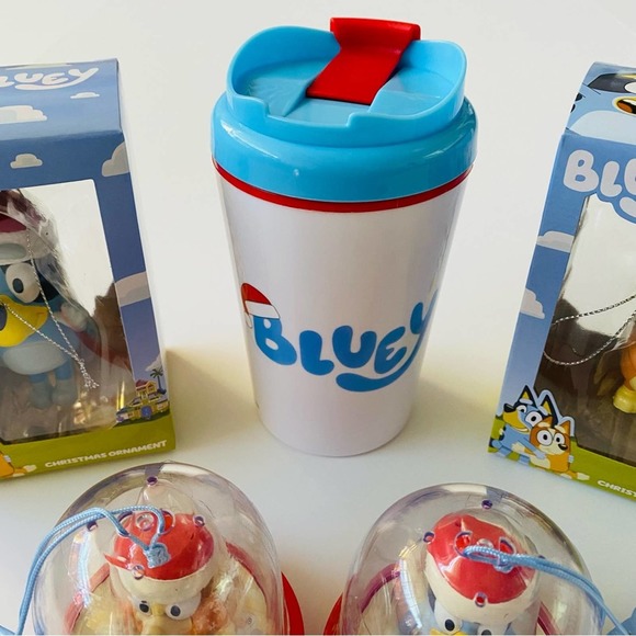 Bluey | Christmas Bundle Bingo Bluey Ornaments Santa Hat Figures Tumbler… - Picture 4 of 5